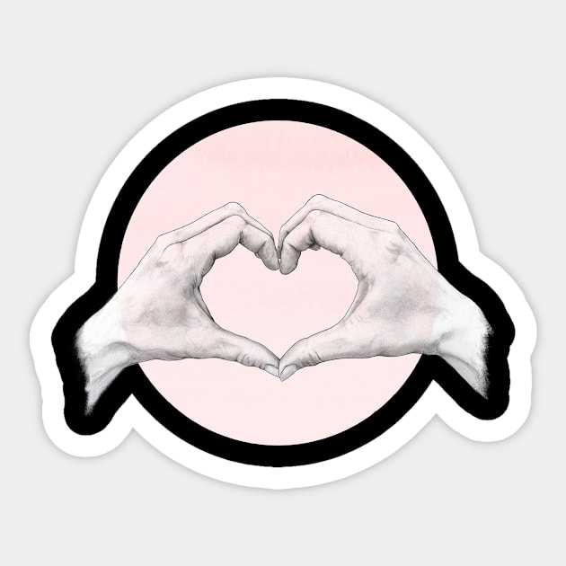 Heart in Hands Sticker by LauraGraves